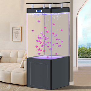 ตู้ปลาแก้วคริสตัลสีทองหรูหราอัจฉริยะ รุ่นอัลตร้าไวท์ สำหรับ<span class=keywords><strong>ปลา</strong></span>ดุก ขนาดใหญ่ เหมาะสำหรับห้องนั่งเล่น ใช้ในบ้าน/นอกบ้าน ขนาดกลาง - Product Image 1
