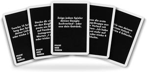 Impresión de papel de alta calidad para fiestas, juegos de cartas personalizados para adultos, color negro - Product Image 3