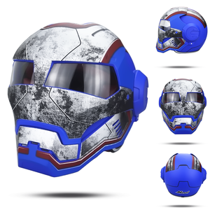 <span class=keywords><strong>Masei</strong></span> 601 demir vatansever Helmetss motosİklet Capacete, lente dupla, viseira İç, kişiselleştirilmiş kask mavi cascos para moto - Product Image 3