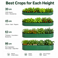Kit de jardinière surélevée en métal galvanisé SEEYES, grande jardinière extérieure pour légumes, boîte de plantation en acier ondulé, fabrication OEM ODM
