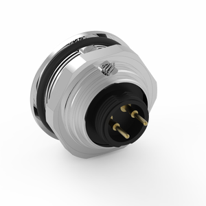 ขั้วต่อกันน้ำ IP67 M12 แบบ 2 ขา ตัวเมีย พร้อมตัวล็อคด้านหลัง 4A 125V สำหรับใช้งานในอุตสาหกรรม - Product Image 3
