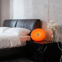 Lampe LED intelligente en forme de donut, verre orange, lumière d'ambiance nocturne, WiFi, RGB, intensité réglable, lampe de table, décoration intérieure, compatible avec HomeKit
