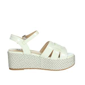 Sandali con zeppa da donna Keys K-11081 bianchi con plateau e cinturini, scarpe estive - Product Image 4