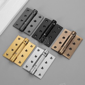 Bisagras de Acero Inoxidable para Puertas, Apertura de 180 Grados, 6 Orificios, Acabado Cepillado, Cierre Suave para Puertas de Madera - Product Image 1