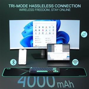 Bàn phím chơi game không dây OEM ODM K724 PRO 81 phím, kiểu gasket, màn hình TFT, núm xoay, kết nối ba chế độ, giảm tiếng ồn 5 lớp, nhỏ gọn 80S - Product Image 3