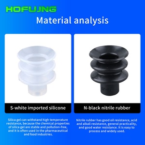 HOFUJNG PCG-10 White/Black Small Mini Rubber/Silicone <b>Vacuum</b> Suction Cups with <b>Vacuum</b> <b>Pump</b> Support Customizable - Product Image 4