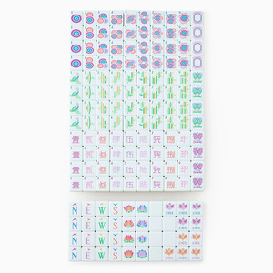 Hot Selling American <b>Mahjong</b> Acrylic Engraved Yellow Four Layer American <b>Mahjong</b> Tiles <b>Mahjong</b> <b>Set</b> For Family Entertainment - Product Image 3