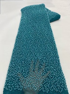 Ni. Ai phong cách mới đầy đủ ngọc trai ren Wedding Dress Vải net ren thêu vải với ngọc trai - Product Image 2