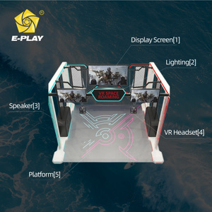 Simulateur de tir VR 9D à retour sur investissement élevé |   Bataille spatiale multijoueur avec casque <span class=keywords><strong>HTC</strong></span> |   Écran d'affichage intérieur 42 pouces Plug&Play pour centre commercial, directement de l'usine - Product Image 3