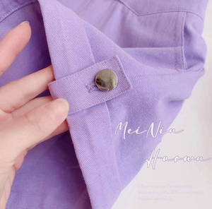 Été 2024 nouvelle fille rayé à manches courtes <span class=keywords><strong>violet</strong></span> salopette <span class=keywords><strong>pantalon</strong></span> de loisirs ensemble deux pièces - Product Image 3