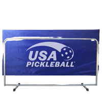 Diviseur de terrain de pickleball portable en tissu Oxford 420D, personnalisable en usine, avec structure en tube galvanisé pour l'entraînement et le divertissement