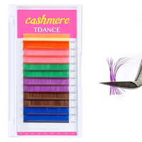 Extensions de cils en soie russes individuelles faites à la main, volume individuel, couleur, LC BC, haute qualité, véganes