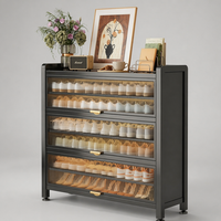Meuble à chaussures en métal blanc et noir, 5/7 niveaux, avec portes battantes, banc de rangement d'entrée, panneaux épaissis, gain de place, design moderne pour la maison et le couloir