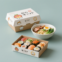 2025 populaire nouveau Design Sushi Set Box Sushi Catering Box Stand up Sushi Box avec personnalisé