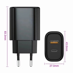 Alta calidad Au Uk Eu Led Multi 20W 2A PD tipo <span class=keywords><strong>C</strong></span> QC 3,0 QC3.0 adaptador inalámbrico rápido cargador rápido tipo <span class=keywords><strong>C</strong></span> cargador de pared Usb - Product Image 3