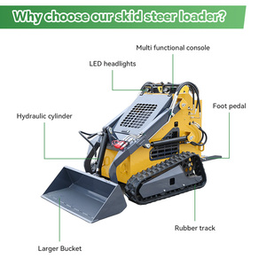 <span class=keywords><strong>Mini</strong></span>-chargeuse compacte sur chenilles pour usage domestique, tracteur-chargeuse à vendre - Product Image 3