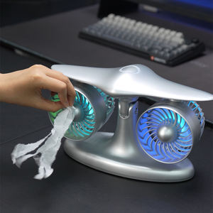 교수형 목 휴대용 팬 충전식 배터리/USB 전원 기계식 제어 조정 가능한 높이 저소음 야외용 스페인어 - Product Image 1