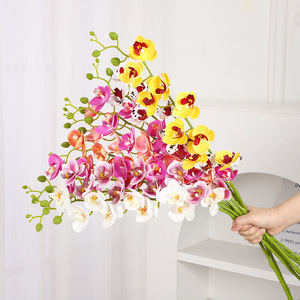 Fleur artificielle d'orchidée Phalaenopsis, tige de 92 cm, fleur de 7 cm, plastique PP, longue tige, décoration de vase pour la maison - Product Image 2