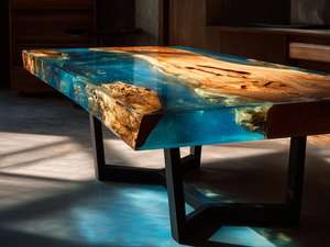 <b>Epoxy</b> Resin Wood <b>Coffee</b> <b>Table</b> with Stand Design <b>Epoxy</b> Resin River Wood <b>Coffee</b> <b>Table</b> Wholesale Unique Design Stylish - Product Image 3