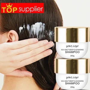 Fábrica Personalizar Uso Doméstico Cabelo Limpeza Shampoo TOTALMENTE Novo Algas Sal Cabelo Limpeza Profunda Scrub