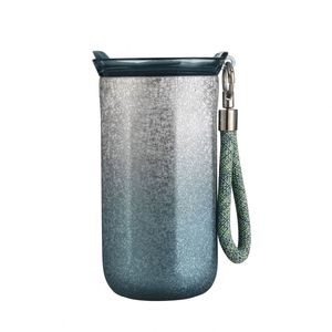 Tasse à café octogonale de luxe, gobelet isotherme portable en titane avec cordon, bouteille d'eau haut de gamme, cadeau premium - Product Image 1