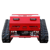 MINGKO MK750 Tondeuse à fléaux industrielle professionnelle, moteur à essence 7,5 CV, télécommande, chenilles, largeur de coupe 550 mm, 48