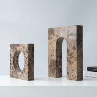 Ornement en marbre de style européen moderne, créatif, en forme d'arche, objets décoratifs doux pour la maison, pour le salon