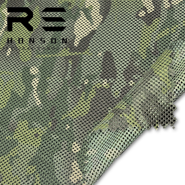 Mesh 230gsm Heavy Duty Printed 100% Polyester Tactical Outdoor Fabric with Quick-Dry & Anti-Static Features