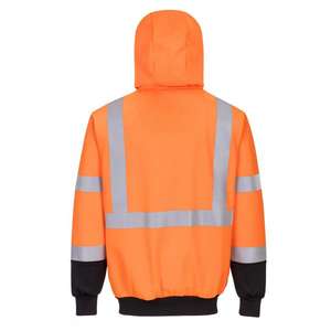 PORTWEST - B315OBRXXL Sweat à capuche zippé orange/noir haute visibilité-EAN 5036108358649 HI-VIS WORKWEAR - Product Image 2