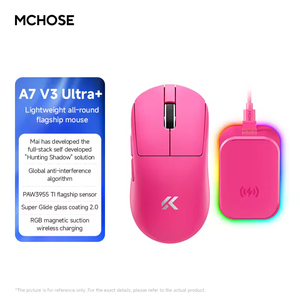 MCHOSE A7 V3 Ultra+ 8K Wireless Lightweight Gaming <b>Mouse</b> PAW3955Ti Sensor Triple Mode Magnetic Charging RGB <b>Computer</b> <b>Mouse</b> - Product Image 2