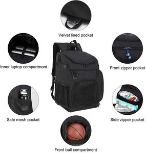 Sac à dos de basketball BSCI, grand sac de sport pour hommes et femmes, personnalisable avec compartiment pour ordinateur portable, idéal pour le football, le volley-ball et la natation - Product Image 3