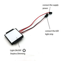 Interrupteur tactile SL 12V 3A 60W, variateur de lumière LED intelligent à trois couleurs, capteur capacitif intégré pour miroir de salle de bain