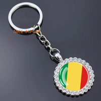 Porte-clés fleur en strass drapeau néerlandais, très populaire, pour sac à dos, décoration de clés, breloque de portefeuille, souvenir de voyage