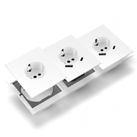 Interruptores y Enchufes de Pared WESA, Enchufe Doble Europeo con USB Tipo C, Enchufe Múltiple para Pared, Combinación Libre, Diseño Moderno y Lujoso