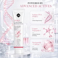 Crème Contour des Yeux Anti-Âge Raffermissante et Hydratante au Collagène PDRN GHK-Cu, Peptide de Cuivre, pour Atténuer les Rides et les Cernes