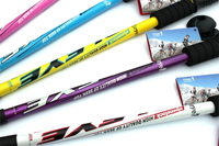 Alüminyum ve Karbon Fiber Teleskopik Kayak Batonları, Hafif 180-250g ve Ayarlanabilir Uzunluk 80-175cm