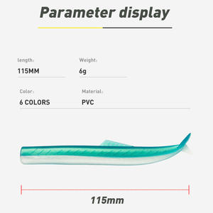 ציוד דיג סיטונאי, דמוי דג שוחה מלאכותי Easy <span class=keywords><strong>Shiner</strong></span>, 10 גרם 20 גרם, ראש ג'יג עם קרס, PVC 115 מ\\\"מ 6 גרם, פיתיון רך לדגי בס ופרץ' - Product Image 6