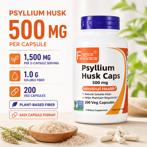 Capsules personnalisées d'extrait de Psyllium Shecome pour la santé intestinale des adultes – Complément alimentaire de Psyllium Husk - Product Image 5