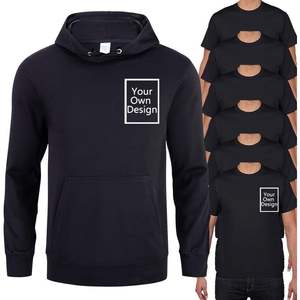 6-Pack Custom Unisex Adult Workwear Uniforms Personalized Polyester <b>T</b>-<b>Shirts</b> Hoodie Business Logo Small Business Company Front - Product Image 1