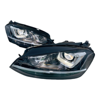 Phare halogène argenté pour Volkswagen Golf 7 Mk7 2013-2017 12V 6000K, pièces de rechange pour phare avant de voiture
