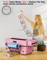 Haolic UV DTF Imprimante Machine Tout en Un Plastifieuse Cutter pour Autocollants Personnalisés Étiquettes Articles Promotionnels Emballages Cadeaux