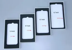 Perakende UV baskı siyah telefon kılıfı ambalajı temperli cam paket kutusu premium kağıt kapak ve baz kutusu için cep telefonu