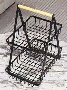 שכבה 2/3-שכבה מעובה מגש פירות מתכת לכה לסיים עבור שולחן עבודה במטבח שולחן עבודה סלון סלון סלון תצוגה פירות - Product Image 5