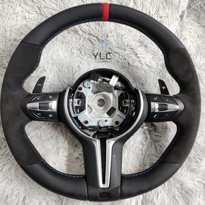 Volante Deportivo de Cuero Negro YLC M Performance Compatible con <span class=keywords><strong>BMW</strong></span> 320 <span class=keywords><strong>525</strong></span> F10 F20 F30 F15 F25 F07 F01 F82 M3 M4 M5 M6 - Product Image 5