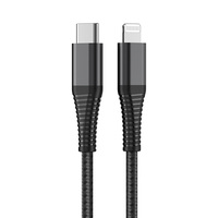 Kabel bersertifikat MFi C94 pengisian daya Cepat kepang nilon terlaris untuk iPhone PD 27W 36W TYPE-C