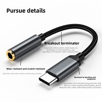 Adaptateur Jack Audio Type C 3,5 mm pour Téléphone Android Ordinateur Portable Dongle Casque USB C pour Musique Puce Analogique 100% Compatible OEM