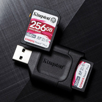 Carte mémoire 100% originale Canvas React Real Capacity Sdr2 32gb 64gb 128gb 256gb V90 U3 8k pour appareil photo Sdr2 Kingston Canvas React