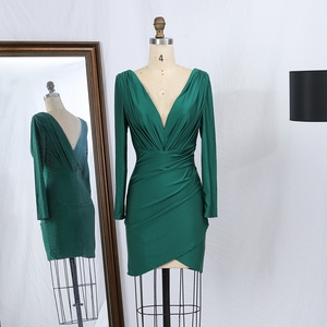 emerald green dress nordstrom Vintage Emerald Green Wrap Over Midi Pencil Dress – Pretty Kitty Fashion main image 0