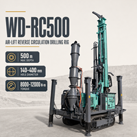 WD-RC500 Foreuse à circulation inversée sur chenilles pour forage de 140-400 mm, portée 500 m, pour l'exploration minière et les forages profonds