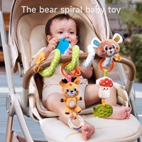 Tumama enfants en peluche doux hochets jouet mignon ours bébé poussette suspendu hochet jouet nouveau-né activité bébé landau animaux spirale jouets